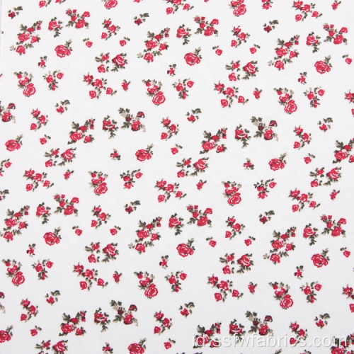 Crepe Logo Kustom Floral Fabric Digital Printing